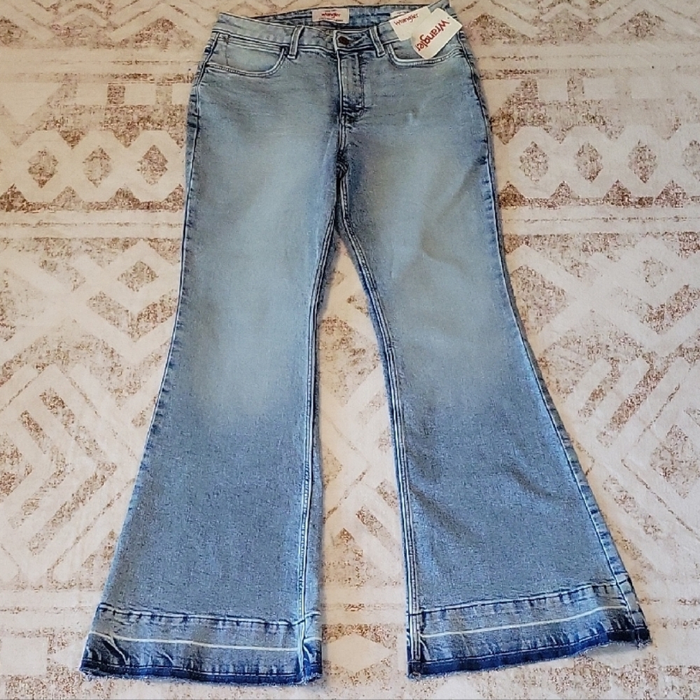 Wrangler Blue Flare Wide Leg Jeans